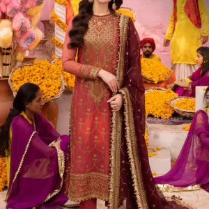 ASIM JOFA EMBROIDERED WEDDING CHIFFON