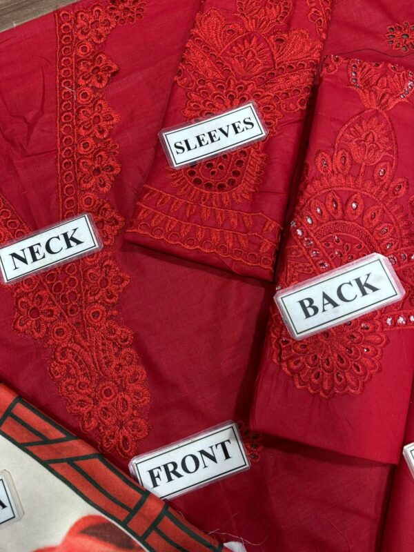 MUSHQ RED LOVER CHIKANKARI BY AYIEZA KHAN - Image 5