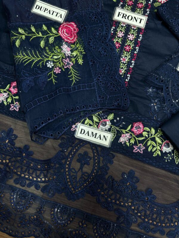 COTTON LAWN CHIKANKARI BRAND NAME MUSLIM BOTIUQUE 2 COLOURE - Image 4