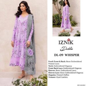 PRIMUIM LAWN CHIKANKARI IZNIK D9