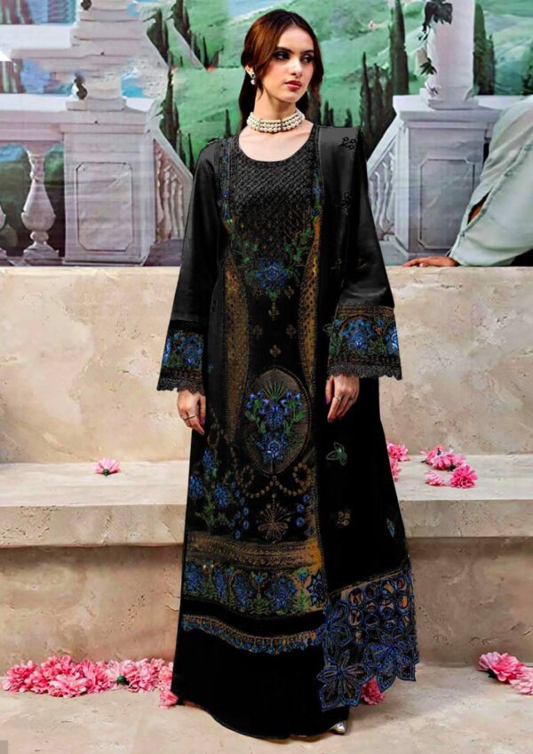 BLACK LOVER NEW ARRIVAL PUMA LAWN CHIKANKARI JAZMIN