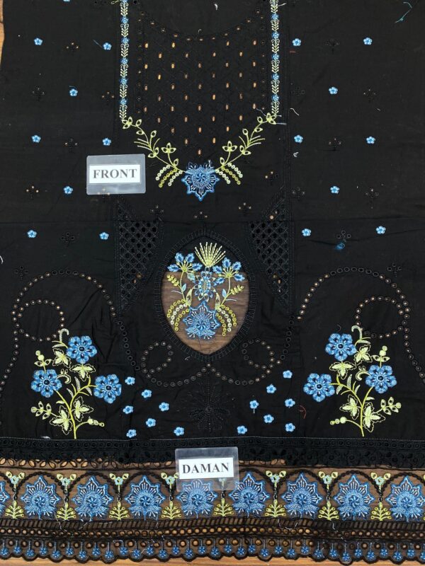 BLACK LOVER NEW ARRIVAL PUMA LAWN CHIKANKARI JAZMIN - Image 4