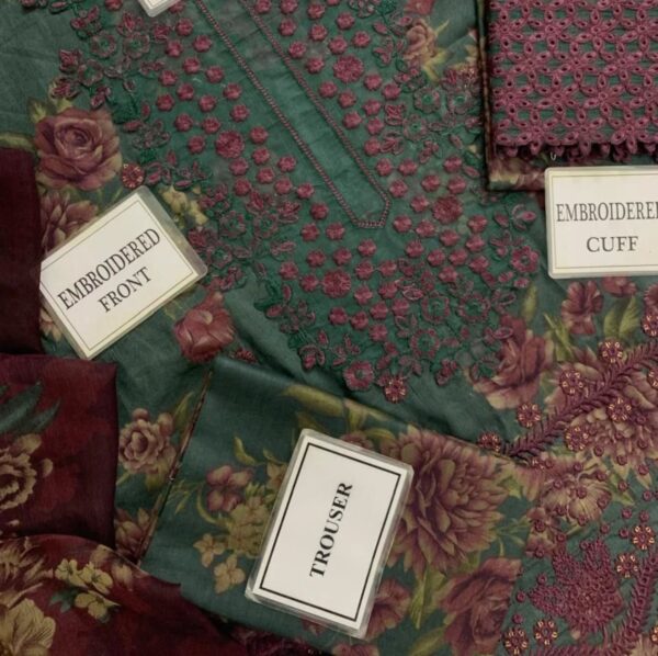 NEW ARRIVAL DESIGN IPK-08 IZNIK LAWN CHIANKARI - Image 5