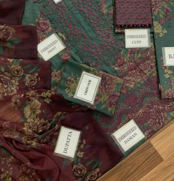NEW ARRIVAL DESIGN IPK-08 IZNIK LAWN CHIANKARI - Image 6