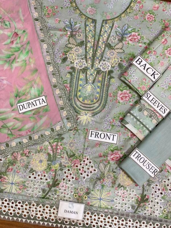 BRAND IZNK LAWN CHIKANKARI SFL 07 - Image 2