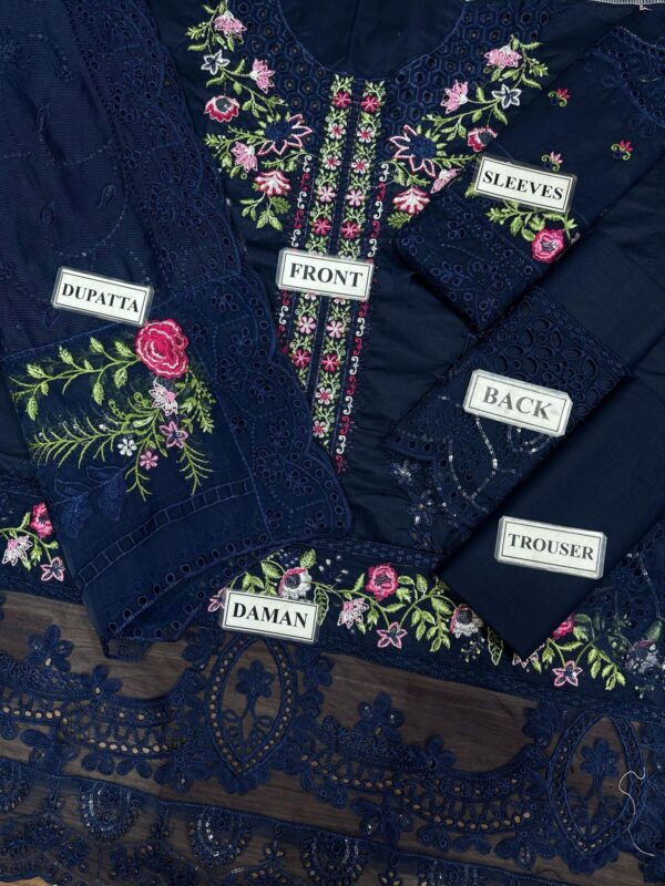 COTTON LAWN CHIKANKARI BRAND NAME MUSLIM BOTIUQUE 2 COLOURE - Image 2