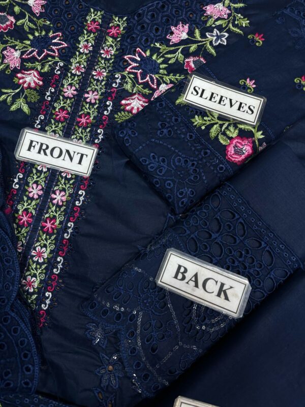 COTTON LAWN CHIKANKARI BRAND NAME MUSLIM BOTIUQUE 2 COLOURE - Image 3