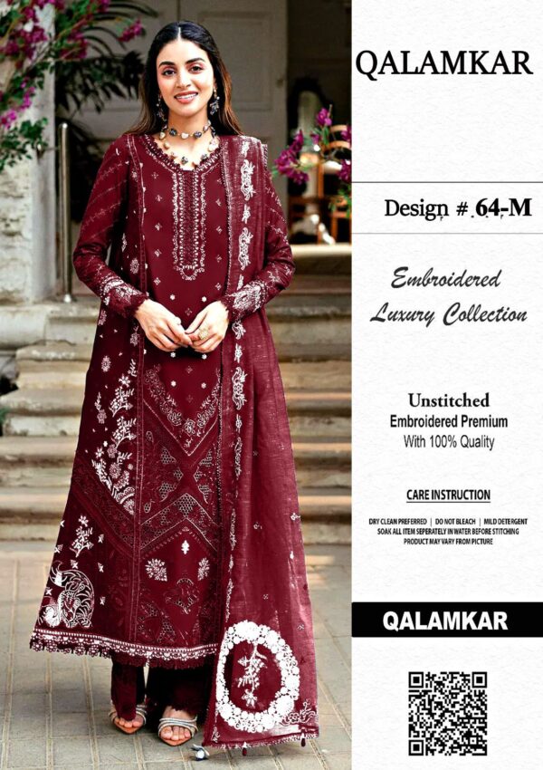 PRIUMIUM LAWN QALAMKAR CHIKANKARI COLLECTION