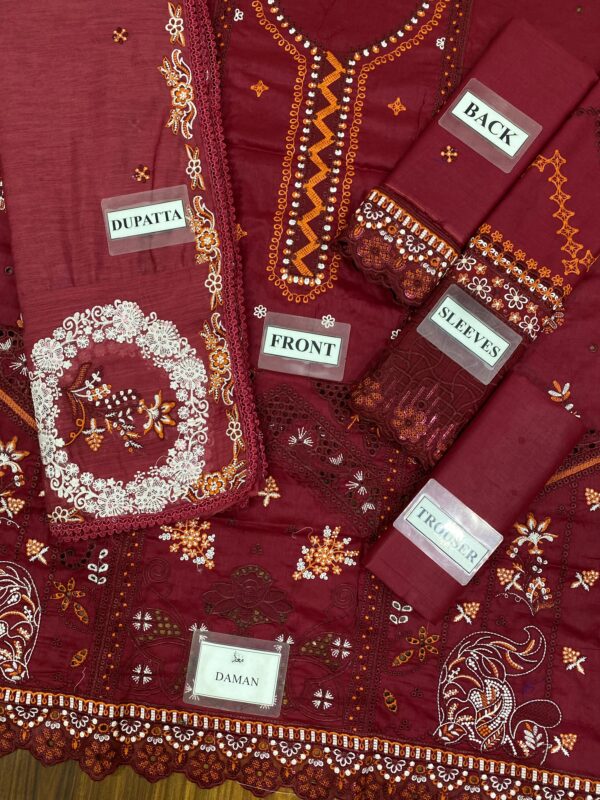 PRIUMIUM LAWN QALAMKAR CHIKANKARI COLLECTION - Image 3
