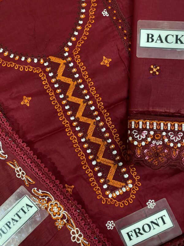 PRIUMIUM LAWN QALAMKAR CHIKANKARI COLLECTION - Image 4