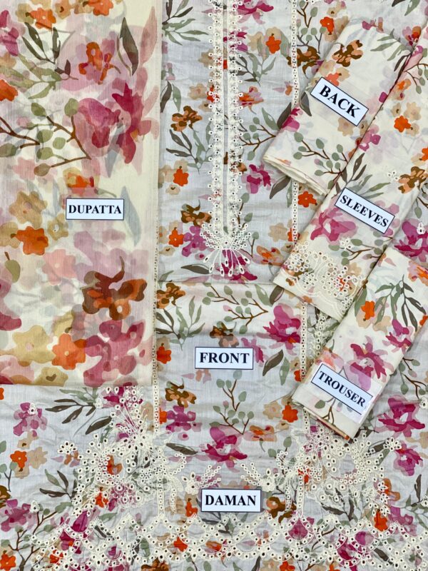 IZEL PRIMIUM LAWN CHIKANKARI ARTICAL - Image 7
