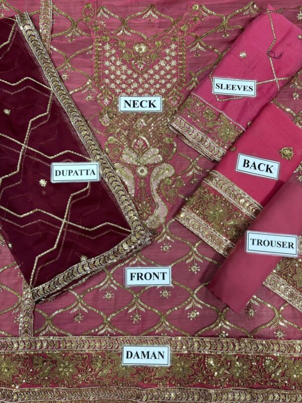 ASIM JOFA EMBROIDERED WEDDING CHIFFON - Image 7