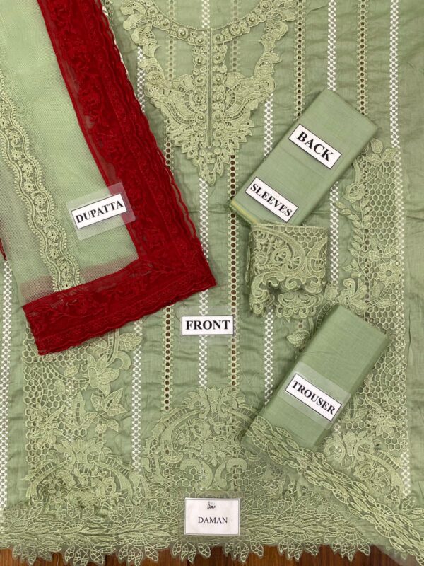 Experience the elegance of the Crimson X Lawn Cotton Dress - Image 6