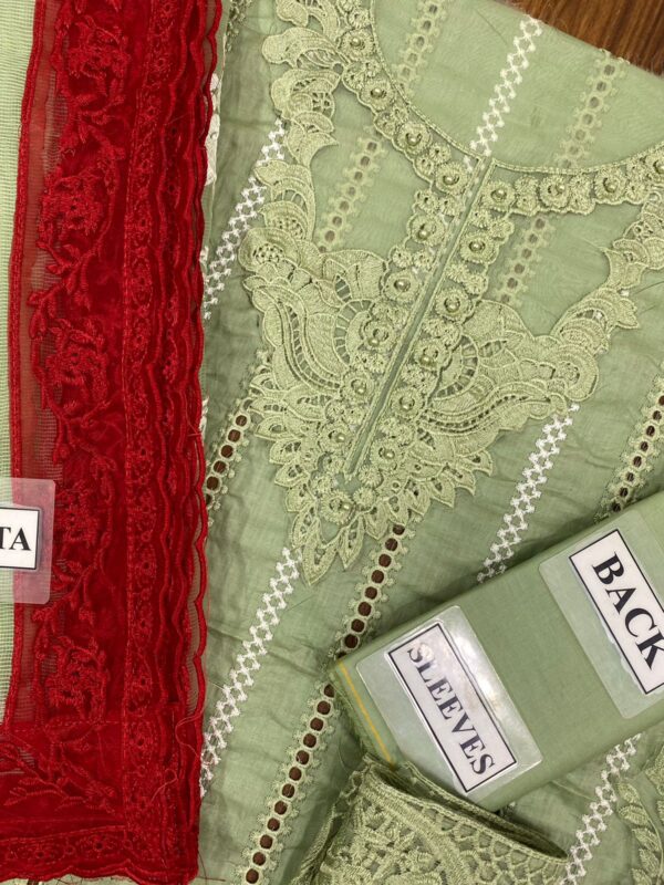 Experience the elegance of the Crimson X Lawn Cotton Dress - Image 7