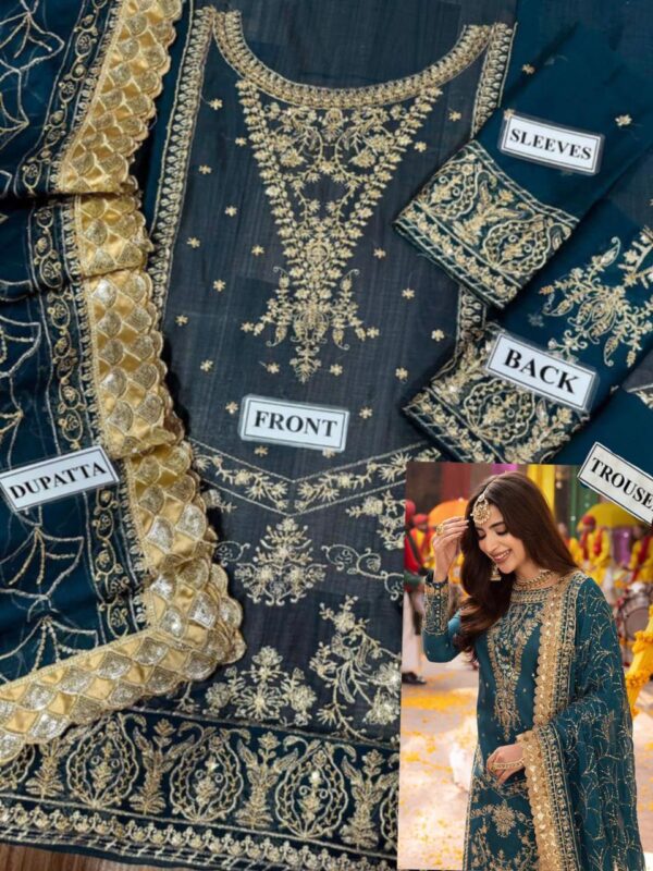 ASIM JOFA LUXURY EMBROIDERED CHIFFON - Image 5