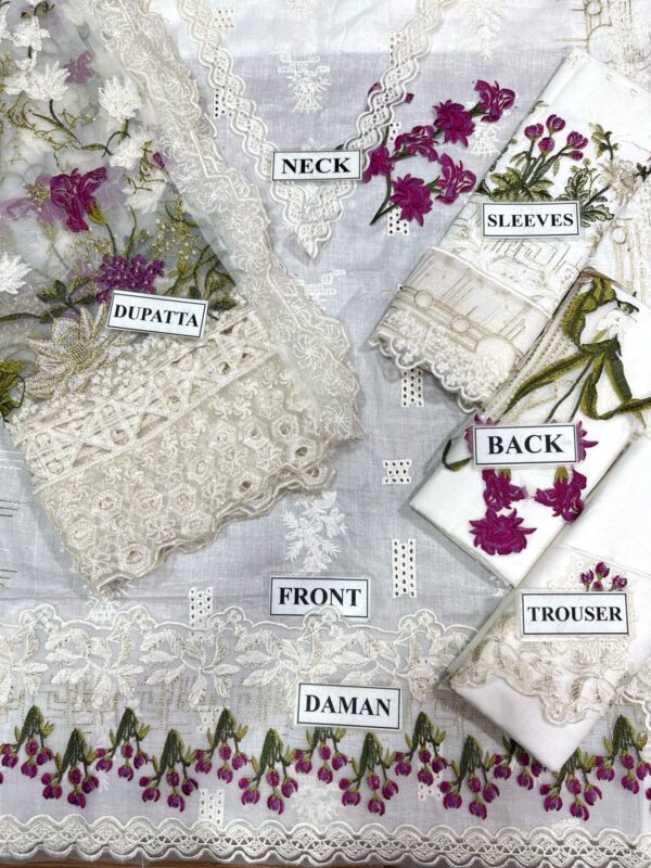 Elaf Festive Chikankari Collection'22 EFC#06-A Crystal - Image 3