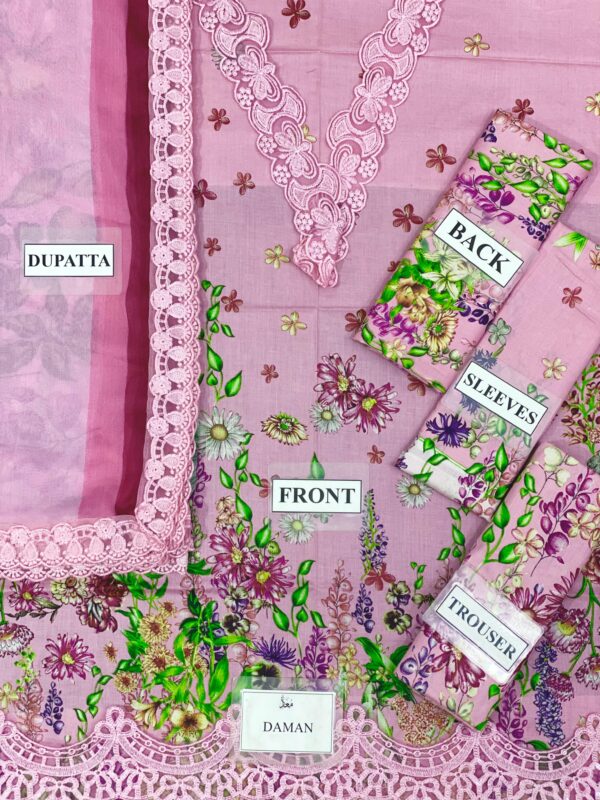 NEW ARRIVAL MARIA B LAWN EMBRODAIRY DUPPTA - Image 4