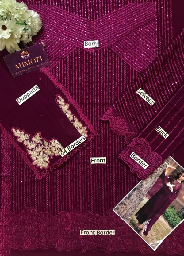 WERING BY MAYA ALI BRAND NAME AZURE CHIFFION COLLECTION - Image 5