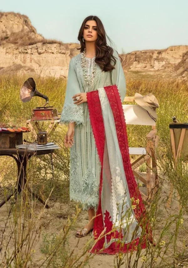 Experience the elegance of the Crimson X Lawn Cotton Dress - Image 2