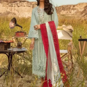 Experience the elegance of the Crimson X Lawn Cotton Dress