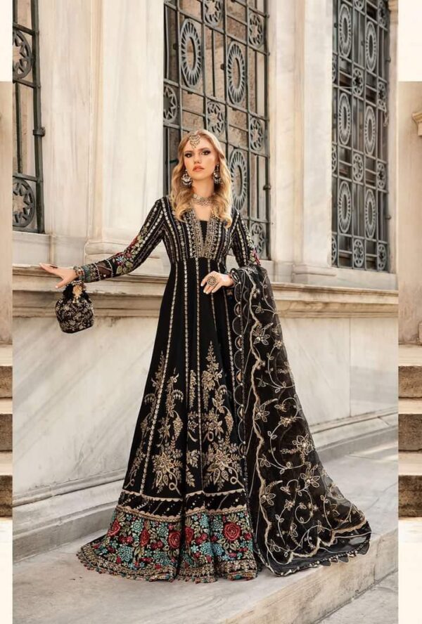 WEDDING COLLECTION BRIDAL MAXI MARIA B BLACK LOVER - Image 3