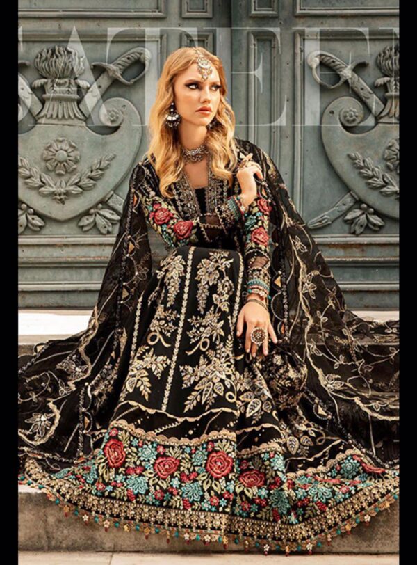 WEDDING COLLECTION BRIDAL MAXI MARIA B BLACK LOVER - Image 2