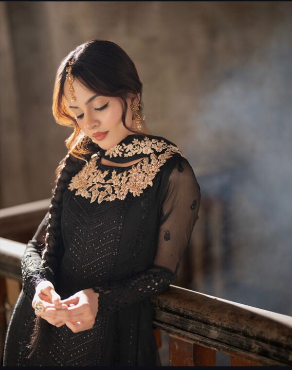 Azure Chiffon Embroidered Unstitched Collection - Image 2