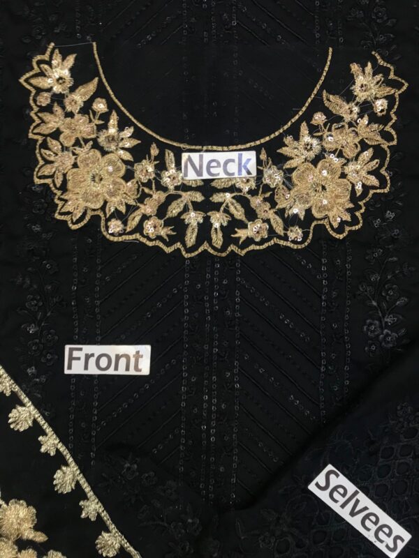 Azure Chiffon Embroidered Unstitched Collection - Image 5
