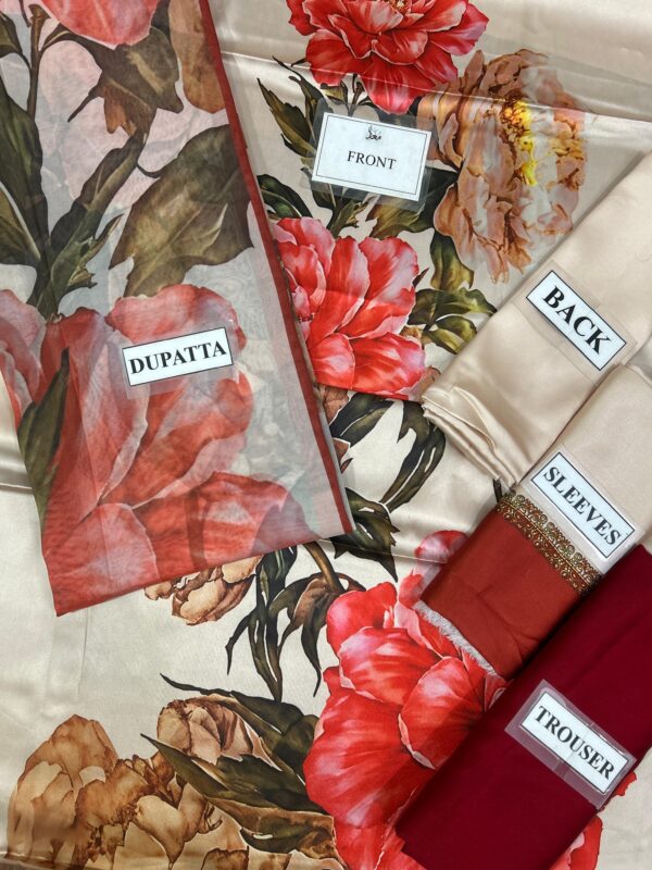 Floral Print Silk Dress - Image 3