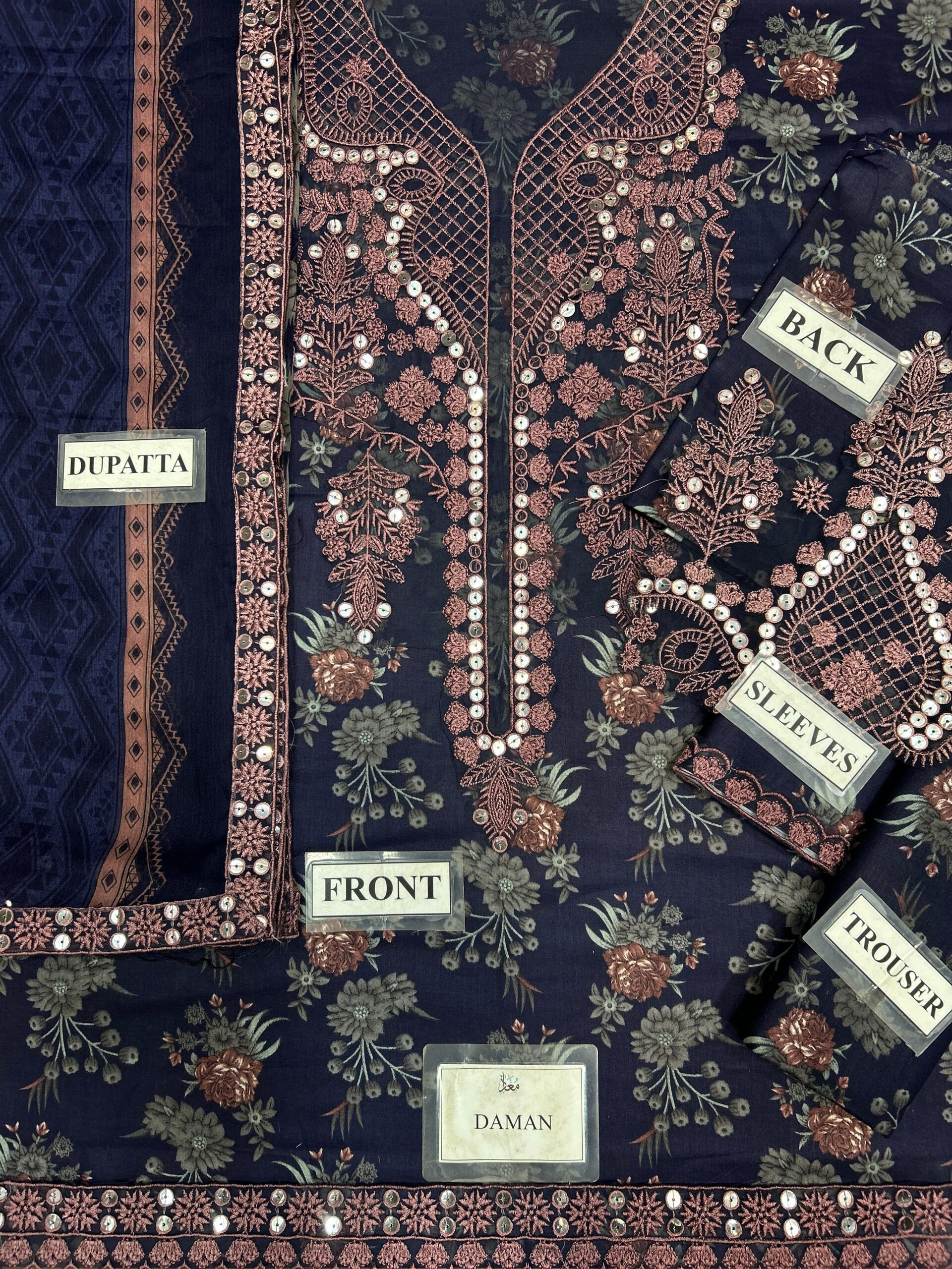 NEW ARRIVAL MOHAGNI LAWN EMB DUPPTTA 9MM WORK - Image 2